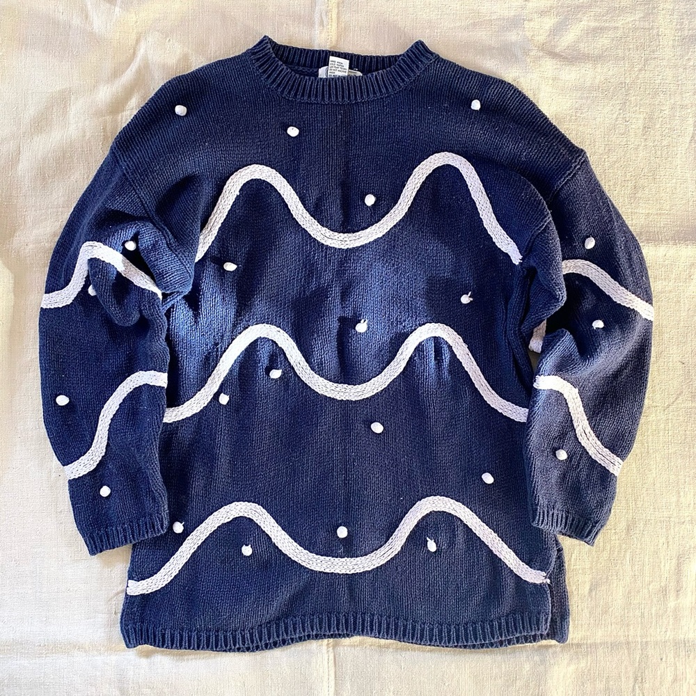 VTG Festive Cotton Knit Sweater
